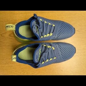 Blue and Green Nike Air Max Sneakers